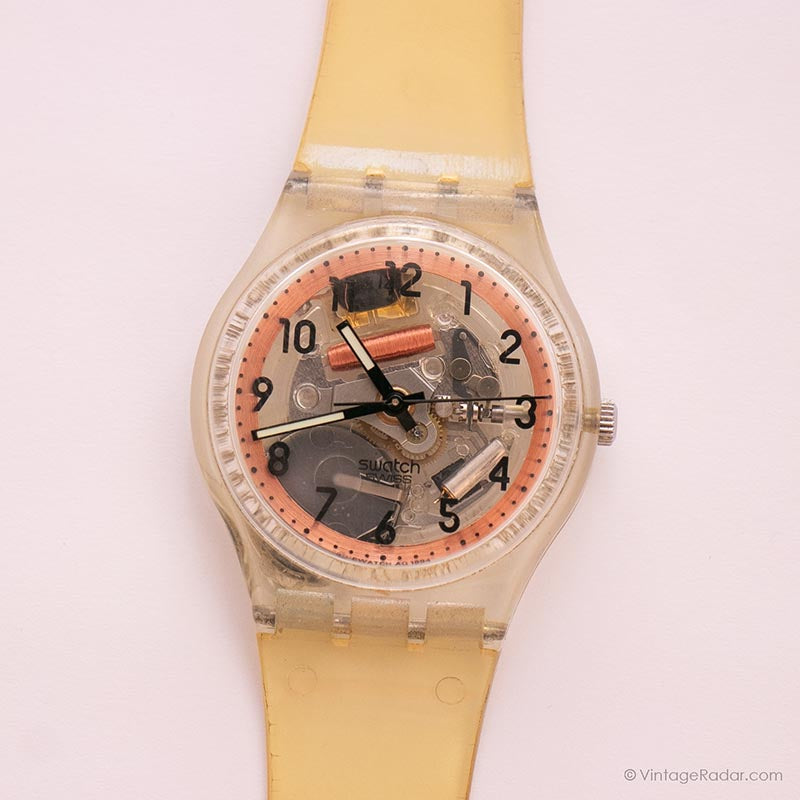Vintage Swatch SKZ102 JOURNALIST Watch | 1994 RARE Skeleton
