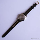 Vintage Silver-tone Cherokee Quartz Watch for Women with Brown Strap
