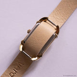 Vintage Rectangular Timex Watch for Women | Dainty Gold-tone Watch