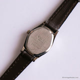 Vintage Sharp Quartz Uhr für Frauen | Winziger ovaler Silberton Uhr