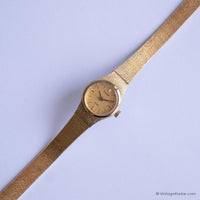 Tono de oro vintage Pulsar reloj Para damas con pulsera de tono de oro