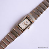 Vintage Rectangular Pierre Rucci Watch for Ladies | Two-tone Dress Watch