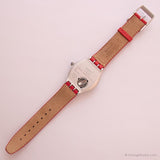 1996 Swatch ساعة إيروني YGS1001 PREPIE | أحمر أزرق Swatch كلاسيكي