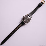 Elegant Vintage Quartz Watch for Ladies | Silver-tone Watch with Brown Strap