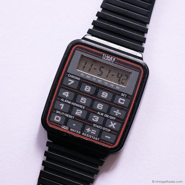 Vintage Timex Calculator Chronograph Watch | Retro Digital Timex Watch