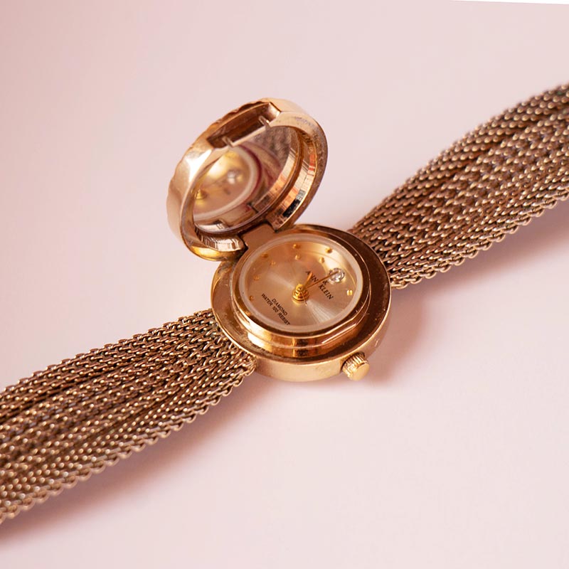 プレゼントにも! Anne  Diamond Dial 時計 Diamond Dial Anne Klein Uhr Diamond Rare Anne Klein Diamond