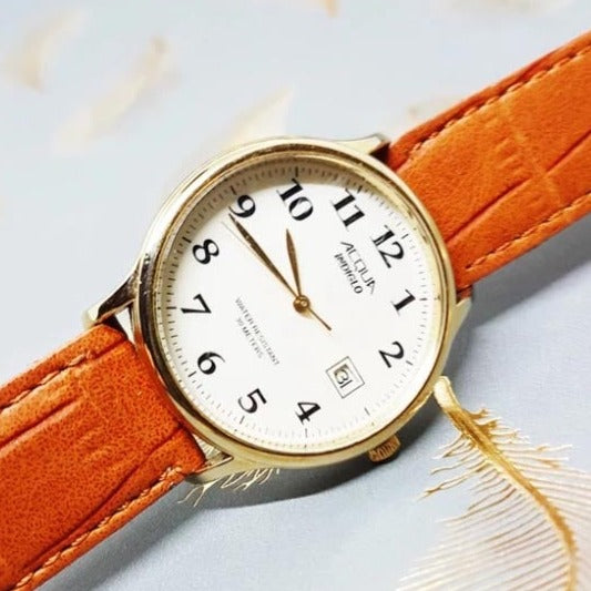 Vintage Acqua von Timex Gold-Ton Uhr | Damen & Herren Timex Uhr