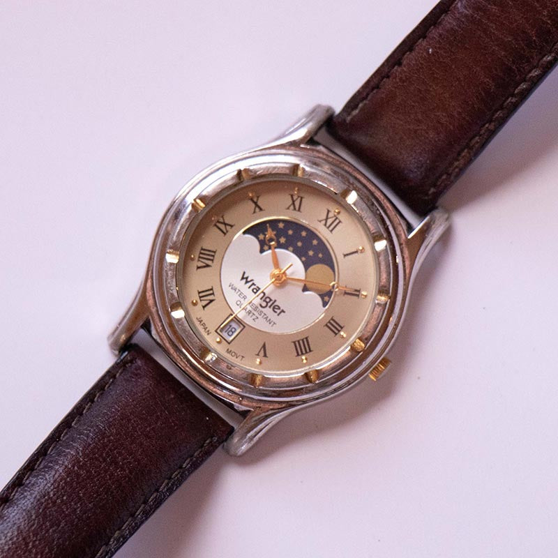 Vintage Wrangler Hero Moonphase Watch | Japan Quartz Date  display picture 1