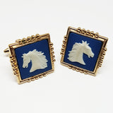 Stallion Horse Vintage Set of Cufflinks | Wedding Collection - Vintage Radar