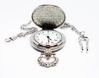 Minimalist Silver-tone Vintage Pocket Watch | Can Be Engraved - Vintage Radar