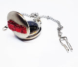 Red Truck Silver Pocket Watch | Can Be Engraved - Vintage Radar