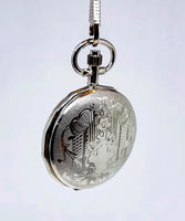 Bohemian Silver-tone Vintage Pocket Watch | Can Be Engraved - Vintage Radar