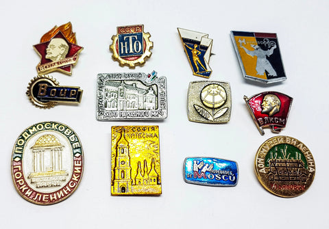 Soviet Vintage Enamel Pins | Enamel Lapel Pins | Set 15 - Vintage Radar