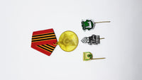 Set of Soviet Vintage Enamel Pins and Vintage Medal | Set 1 - Vintage Radar