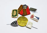 Set of Soviet Vintage Enamel Pins and Vintage Medal | Set 7 - Vintage Radar