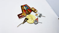 Set of Soviet Vintage Enamel Pins and Vintage Medal | Set 8 - Vintage Radar