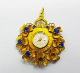 Maty Gold Floral Pocket Watch | Medalion Watch - Vintage Radar