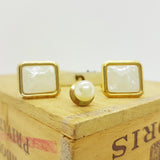 Classic Vintage Set of Cufflinks and Lapel Pin | Wedding Wear