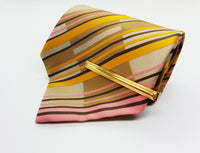 Juwel Yellow Striped Vintage Tie | Wedding Collection - Vintage Radar