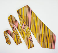 Juwel Yellow Striped Vintage Tie | Wedding Collection - Vintage Radar
