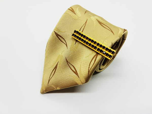Elegant Satin Juwel Vintage Tie & Tie Clip | Wedding Collection - Vintage Radar