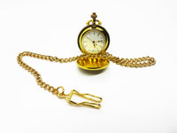 Tiny Vintage Gold-tone Pocket Watch | Can Be Engraved Upon Request - Vintage Radar