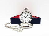 Wedding Suit Silver Pocket Watch Vintage | Can Be Engraved Upon Request - Vintage Radar