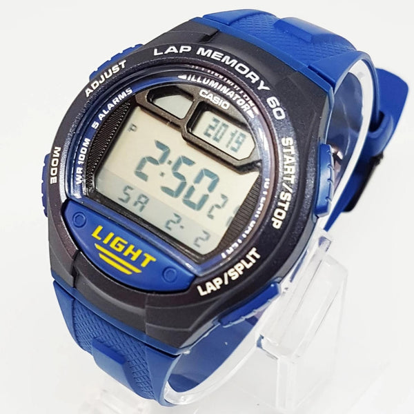Vintage Blue Casio Watch for Men | Casio Sportswatch with Lap Memory - Vintage Radar