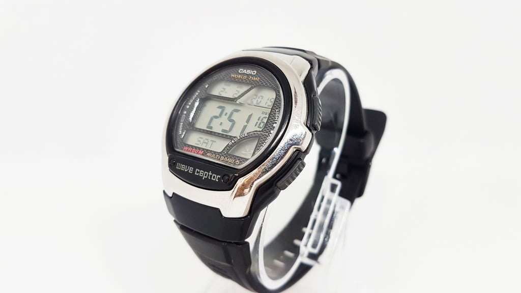 Wave Ceptor Black Casio Watch for Men WV58A1AV Casio Watch Vintage