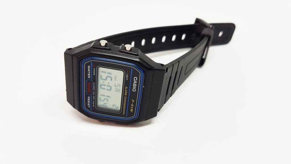 Classic F 91w Black Vintage Casio Watch Alarm Chronograph Watch Vintage Radar