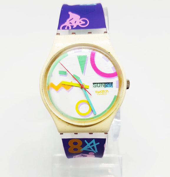 1990 Tutti GW700 Vintage Swatch Watch, Colorful Timepiece - Vintage Radar