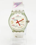 Musical 1996 Vintage Swatch Watch FROZEN YOGHURT GN708 - Vintage Radar
