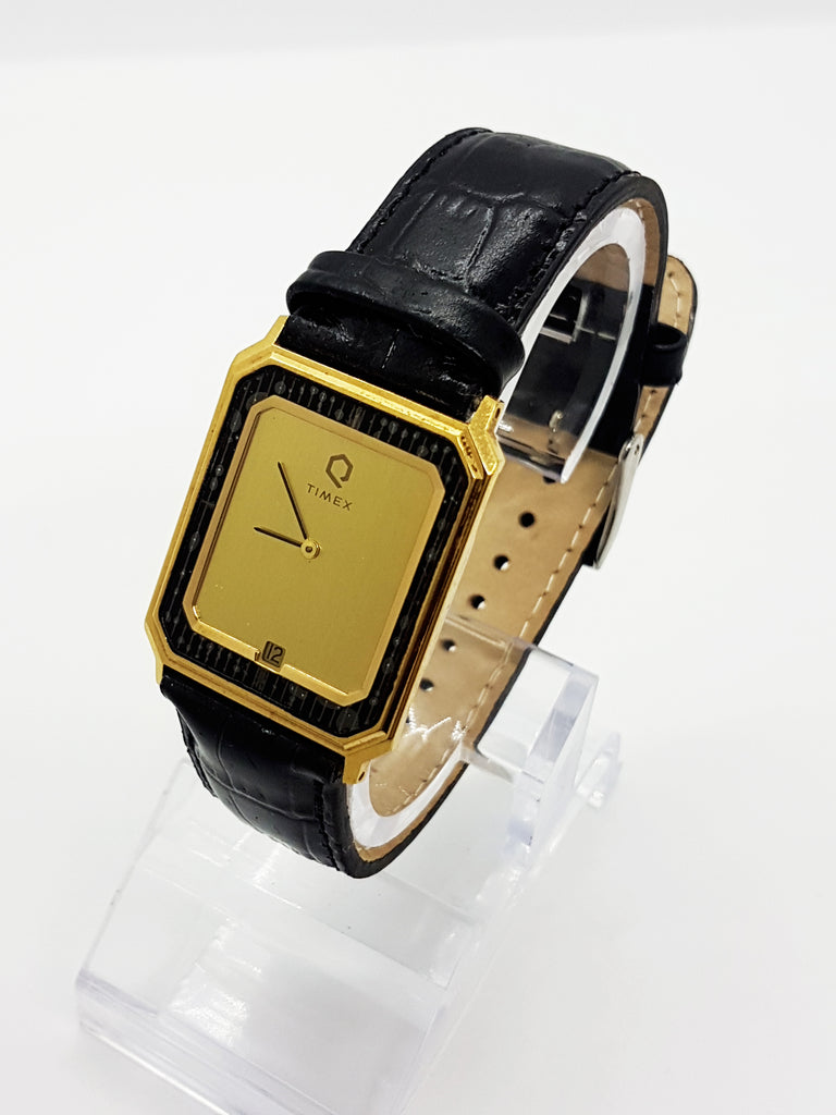 Square Dial Gold Tone Timex Watch Vintage Vintage Radar 1248