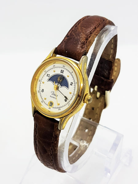 Rare Moonphase Timex Watch Vintage, Occasion Timepiece - Vintage Radar