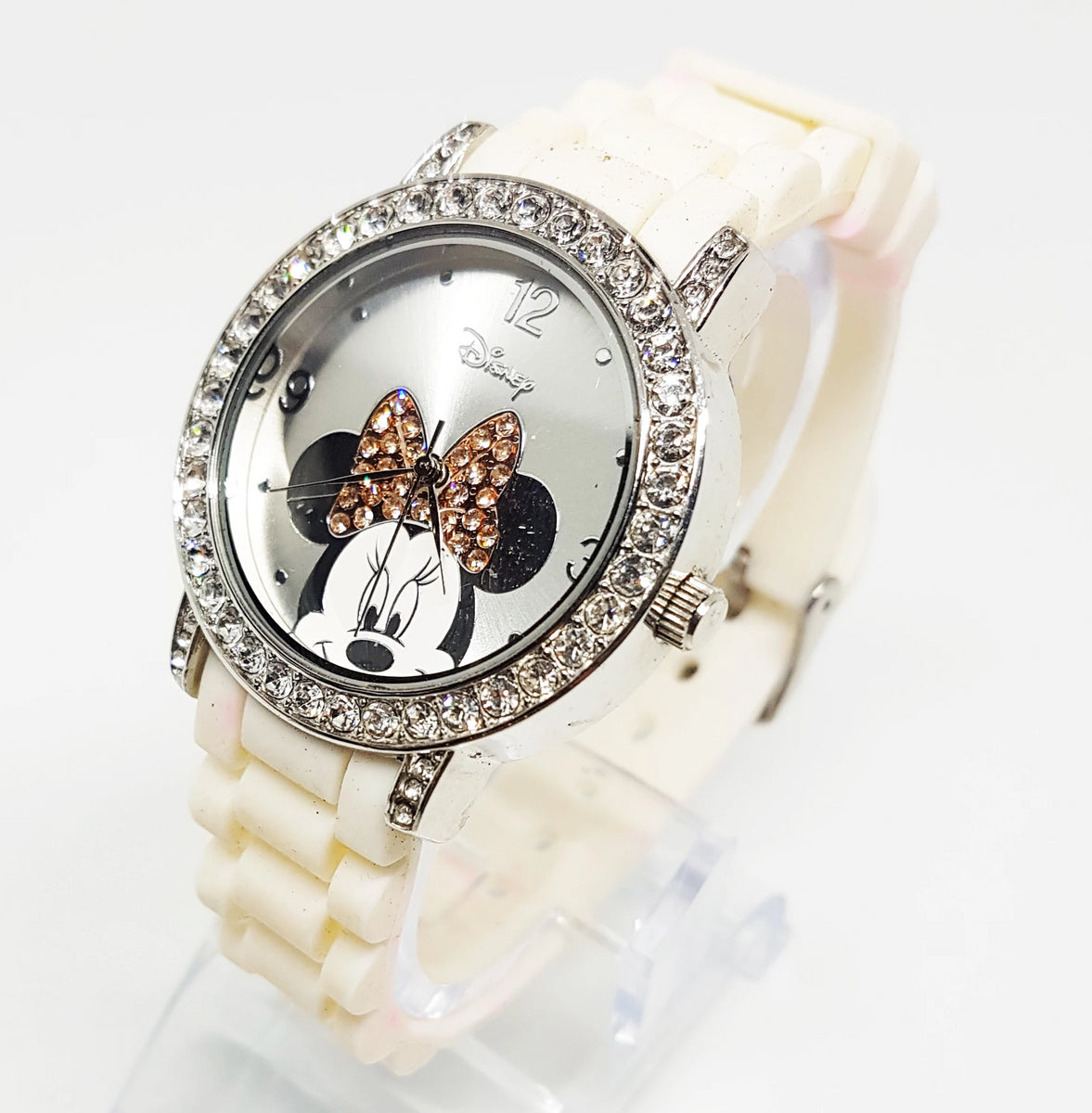 Minnie Mouse Disney Watch Women | Silver Diamond Ladies Watch – Vintage ...