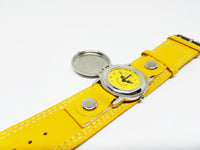 Yellow Smiley Face Watch for Women or Men | Silver-tone Quartz Watch - Vintage Radar