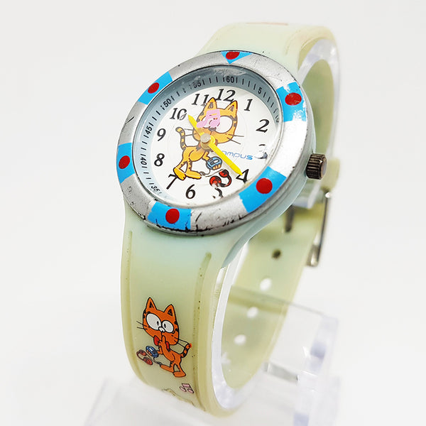 Campus Orange Cat and Bird reloj | Niños de personaje reloj