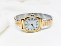 Jopel Womens Square Gold-tone Watch, Mechanical French Watches for Women - Vintage Radar