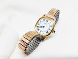 Jopel Womens Square Gold-tone Watch, Mechanical French Watches for Women - Vintage Radar