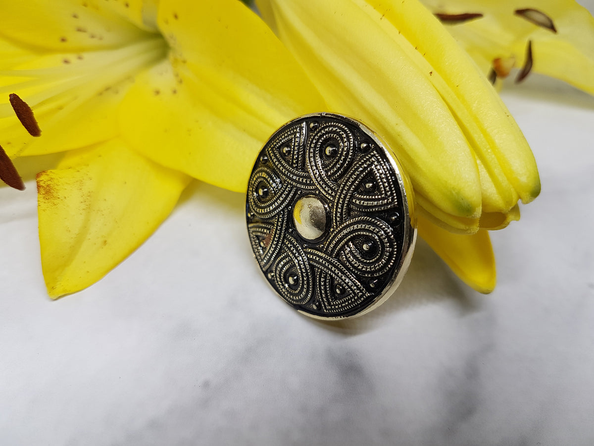 Viking Geometric Brooch Antique Silver-tone Jewelry | Vintageradar.com ...