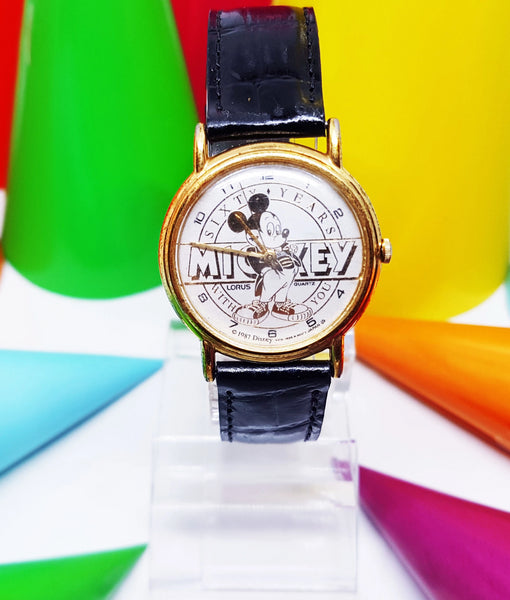 60 Years of Mickey Mouse Original Lorus Quartz Watch | 1987 Rare Vintage Disney Watch - Vintage Radar