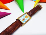 Rare Winnie The Pooh Square Watch | Vintage Disney Watch by Timex - Vintage Radar
