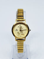1980s Lorus Y481 8730 by Seiko Watch | Lorus Gold Coin Mickey Mouse Watch - Vintage Radar