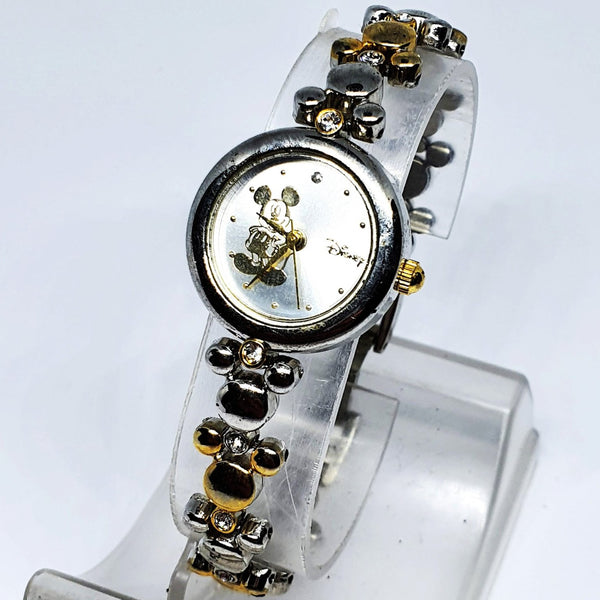 Mickey Mouse Two-Tone Disney Watch For Women | 90s Luxury Gift Watch - Vintage Radar