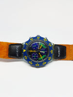 SLAMMA JAM SEN100 Scuba Swatch | Vintage Swiss Chronograph Watch