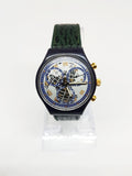 TIMELESS ZONE SCN104 Swatch Watch | 1991 Vintage Swatch Chronograph