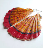 Mermaid Tale Earrings | Handpainted Seashells Earrings - Vintage Radar