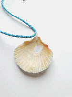 Turquoise Blue Seashell Necklace | Mermaid Inspired Handmade Pendant - Vintage Radar
