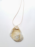 Handpainted Statement Necklace | Handmade Seashell Pendant - Vintage Radar
