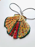 Colorful Butterfly Wing Statement Necklace with Watch Movement Wheels - Vintage Radar